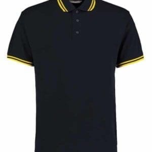 FetishPrint Polo Shirt with tipped colours .