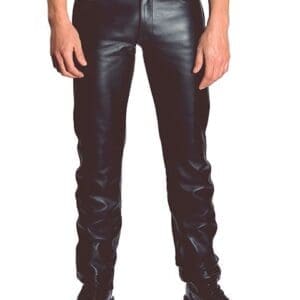 Mister B Leather Jeans Zip -various sizes