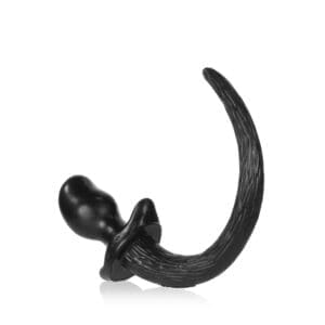 [SIL] Beagle Puppy Tail Butt Plug Black Medium